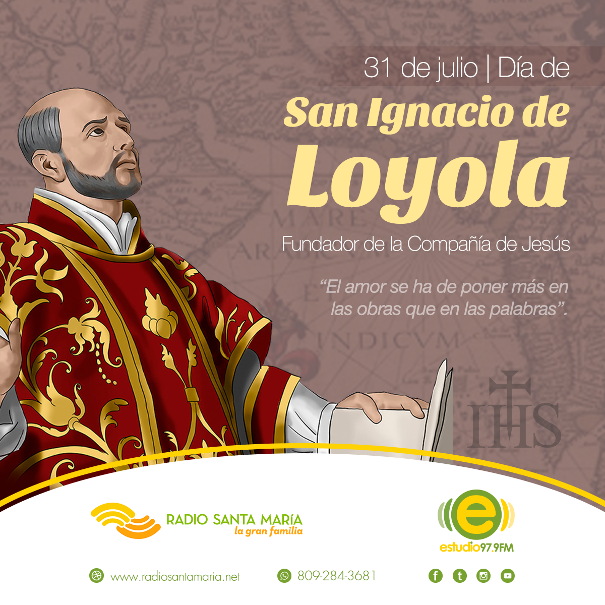Santoral del 31 de julio: día de San Ignacio de Loyola, creador de la Orden  de los Jesuitas